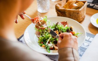 person eating food